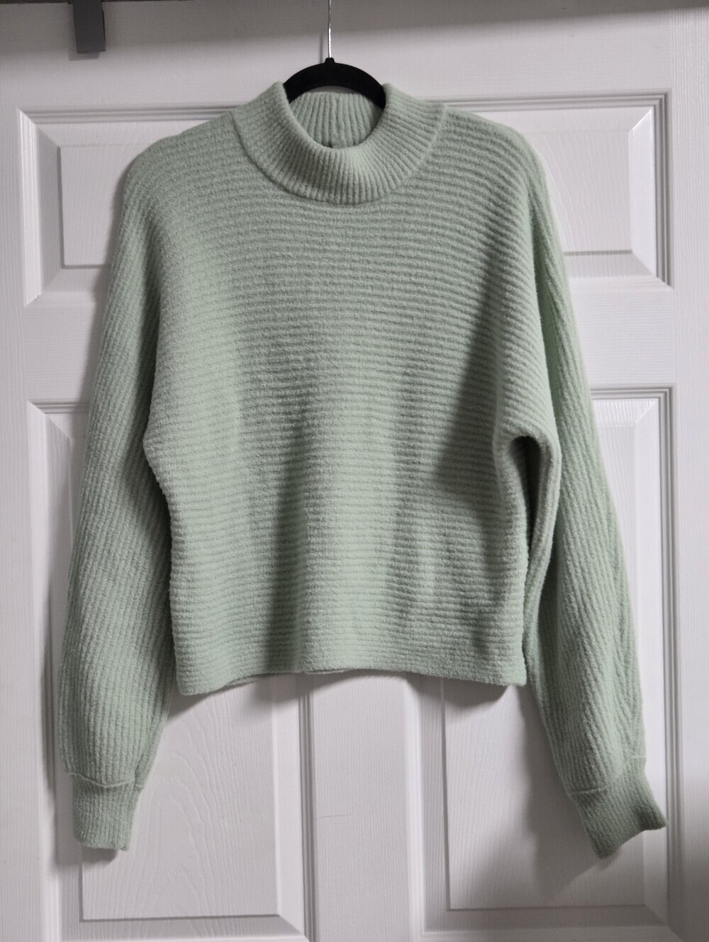 Rachel Zoe Women's Soft Knit Mock Neck Sweater - Mint Green Size L